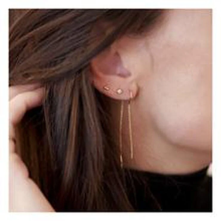 ENAMEL Copenhagen Earring, Hoop Chain 925s/gp