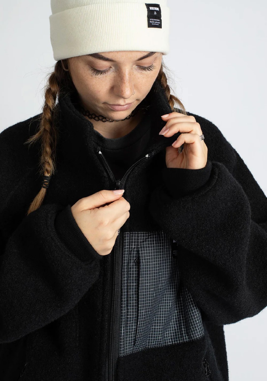 Jeckybeng The Natural Wool Fleece Jacket Black