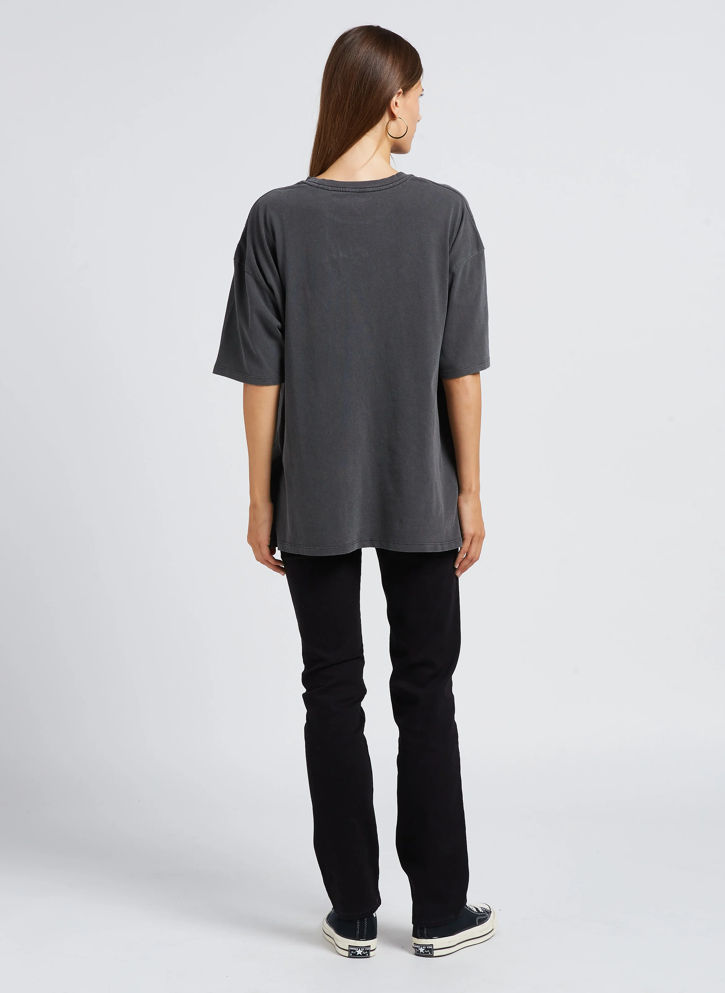 724 HIGH RISE STRAIGHT - Jean droit taille haute en coton mélangé | Noir