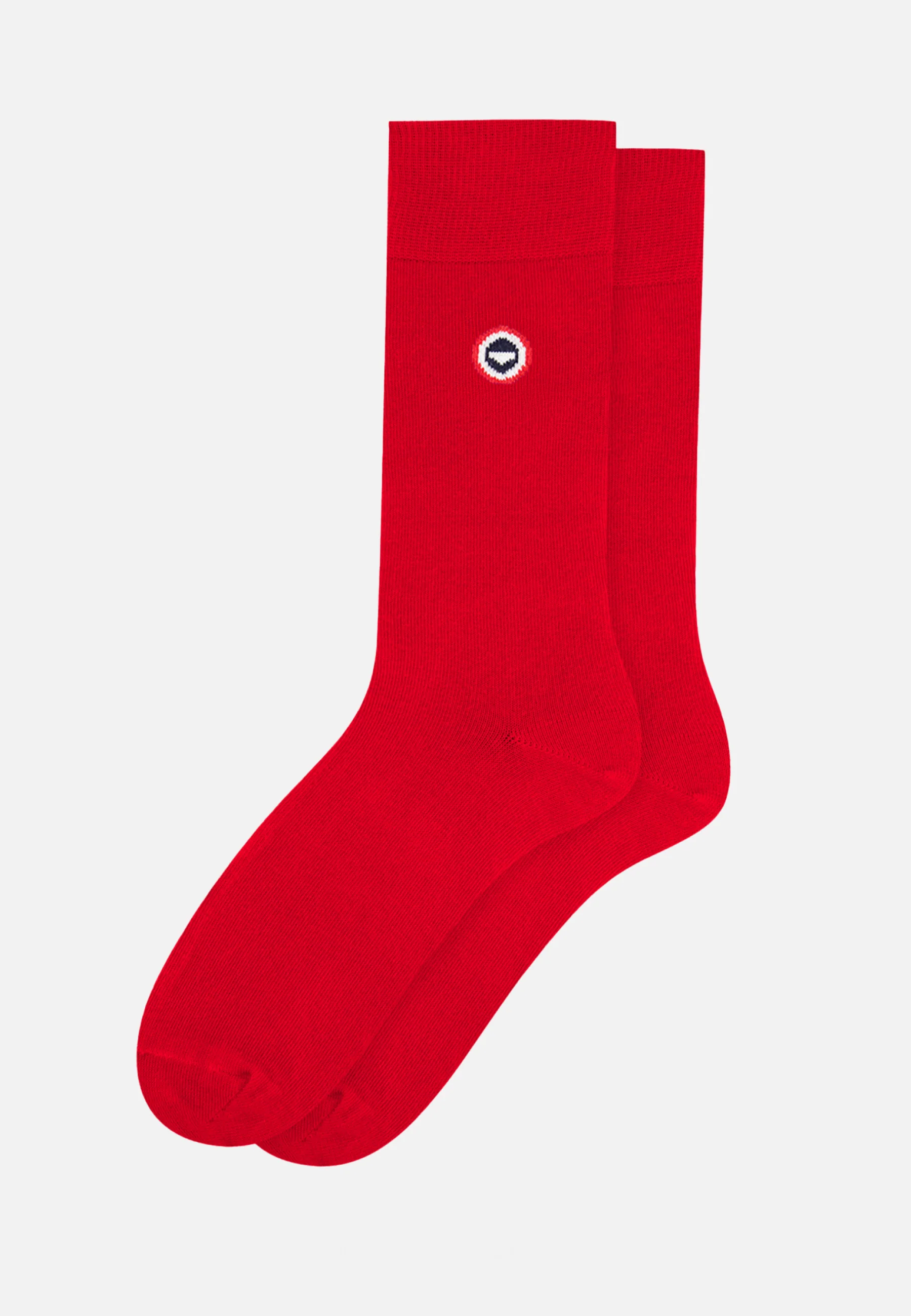 Chaussettes mi-hautes mixtes en coton-Lucas Rouge Cerise