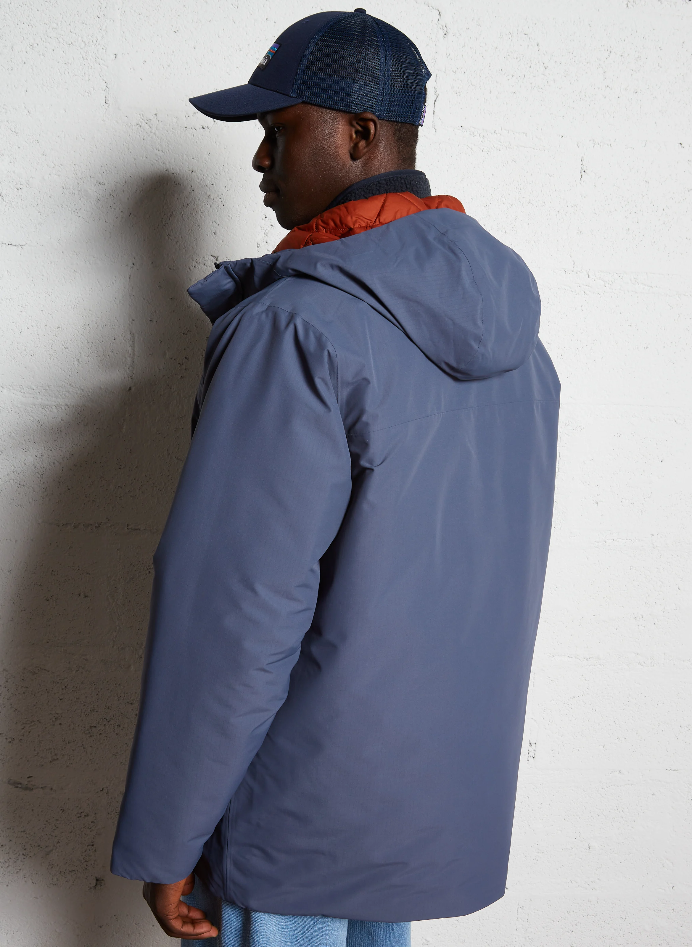 WINDSHADOW - Parka droite à capuche| Bleu
