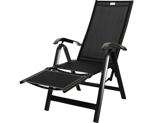 Acatop relaxfauteuil, antraciet stof, opvouwbaar