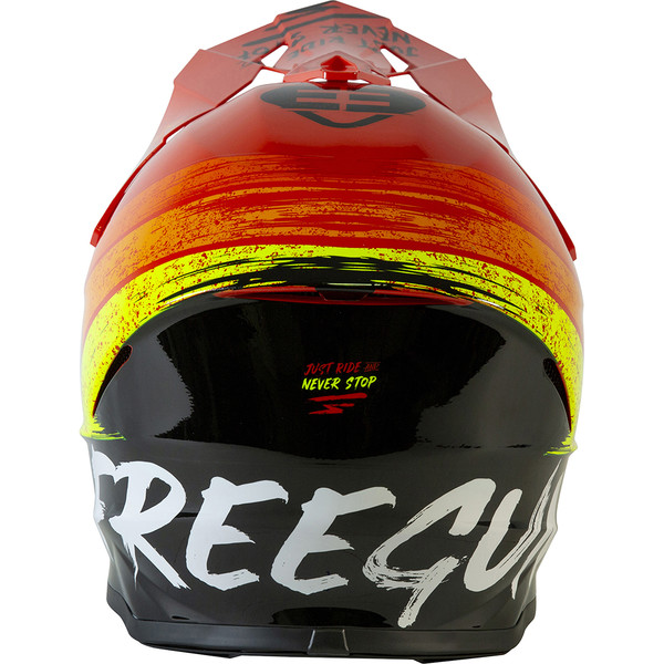 Freegun - Casque XP4 Stripe Noir / Rouge / Jaune fluo
