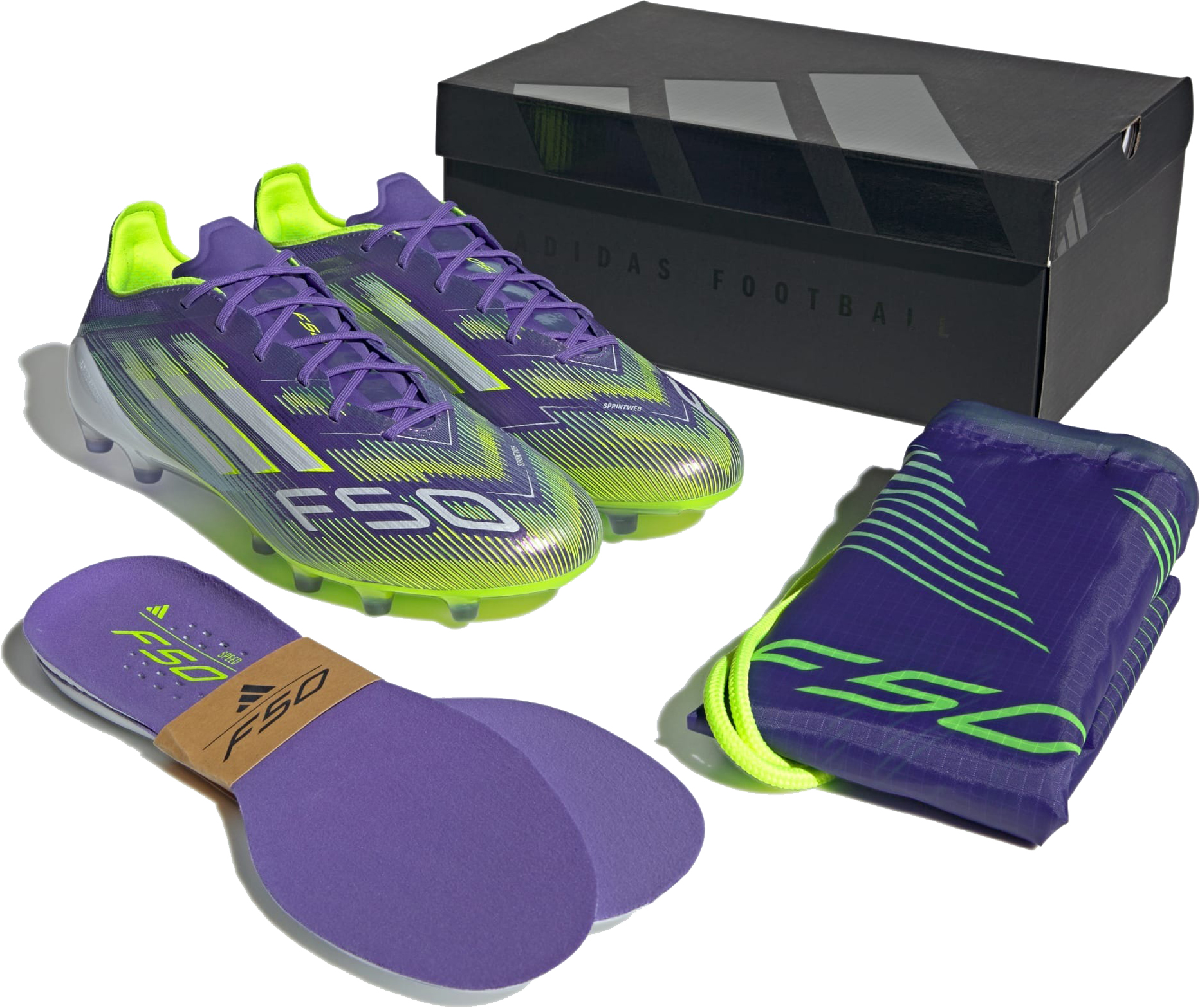 F50 Elite AG Purple Rush/Cloud White/Lucid Lemon