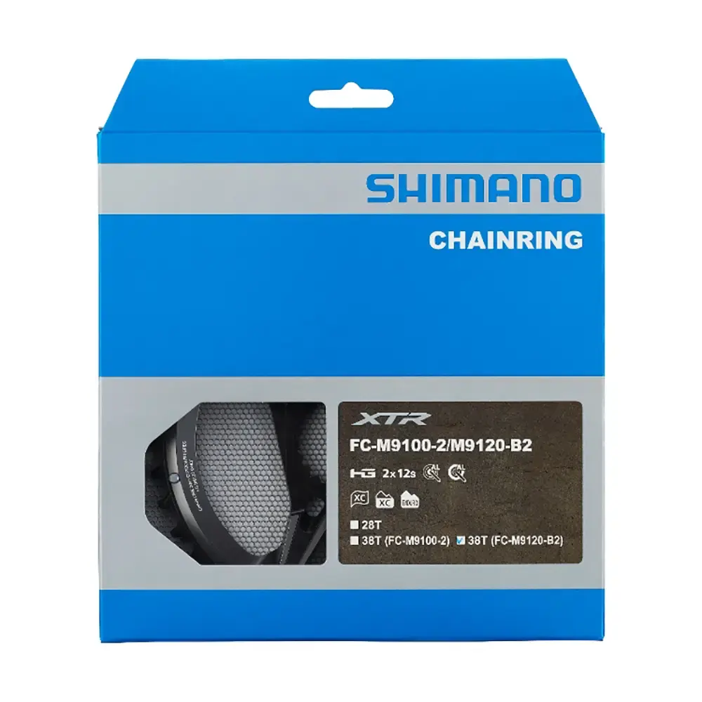 Shimano XTR FC-M9120 Dubbel Kettingblad Zwart 12 Speed 38-28T