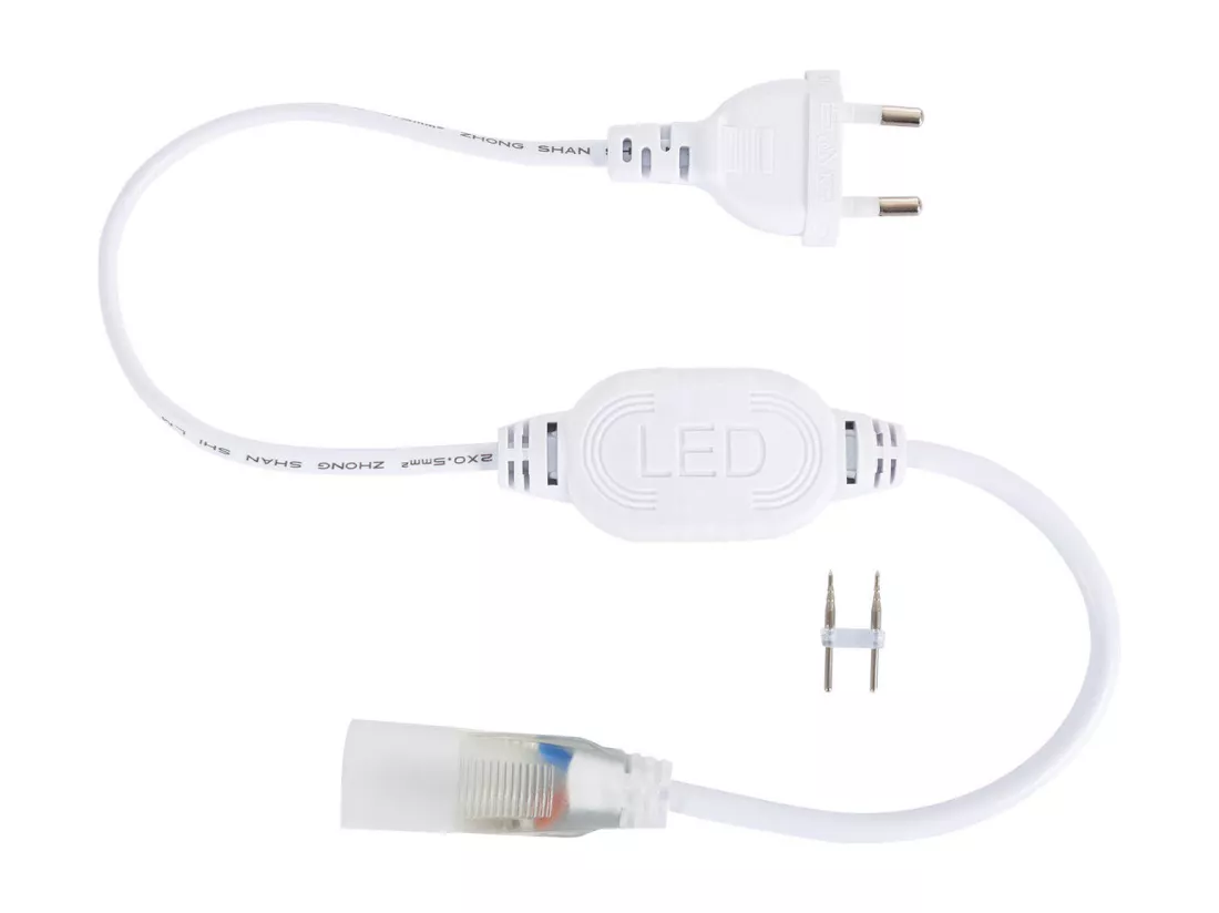 Bobine Gaine Néon LED Flexible Dimmable 7.5W/m 220V AC 120 LED/m 50m Semi-circulaire 180° Blanc Chaud IP67 Coupe Tous les 100cm 3000K Blanc chaud