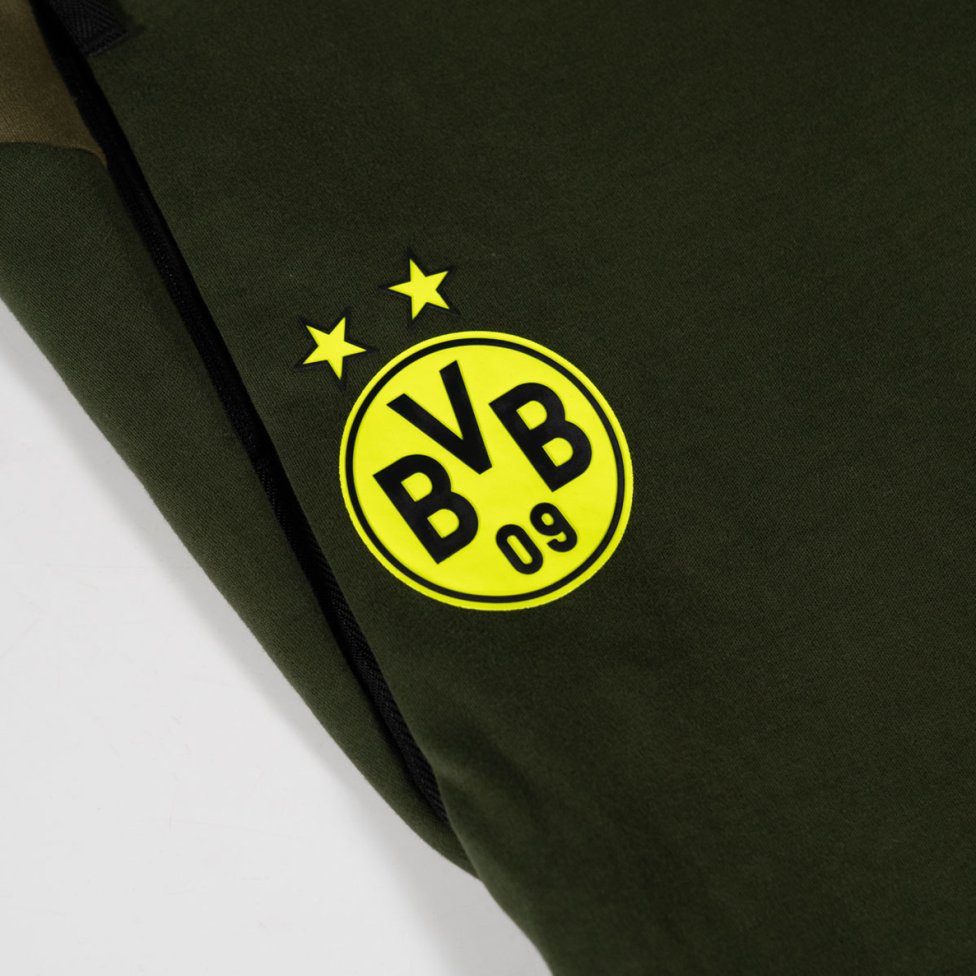 PUMA Borussia Dortmund Pumatech Trainingspak Full-Zip 2024-2025 Donkergroen Olijfgroen Geel