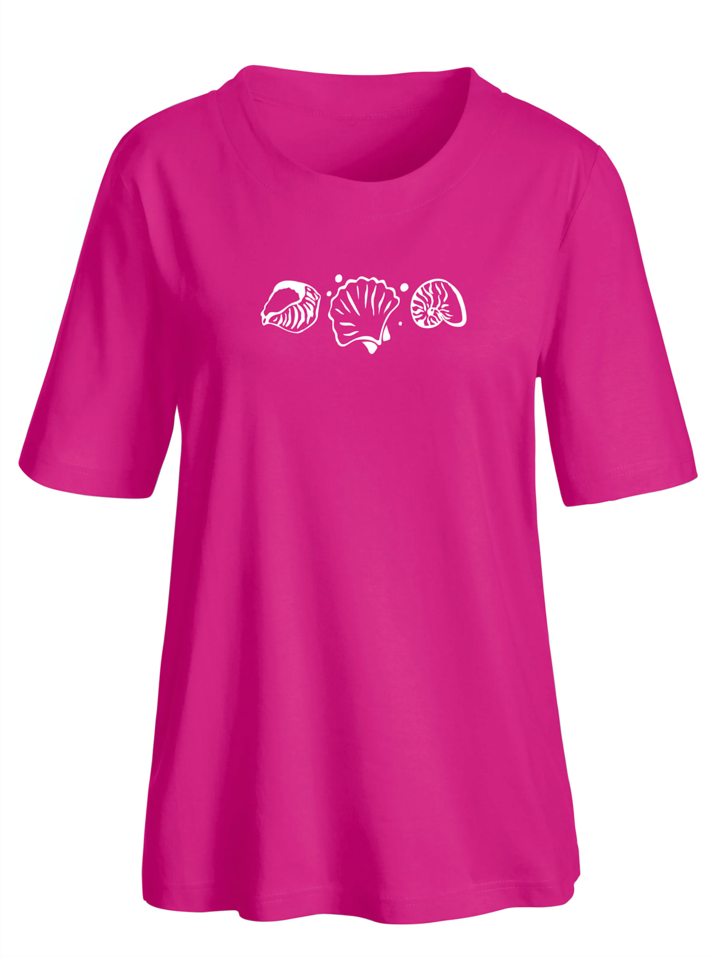 Kurzarmshirt in fuchsia