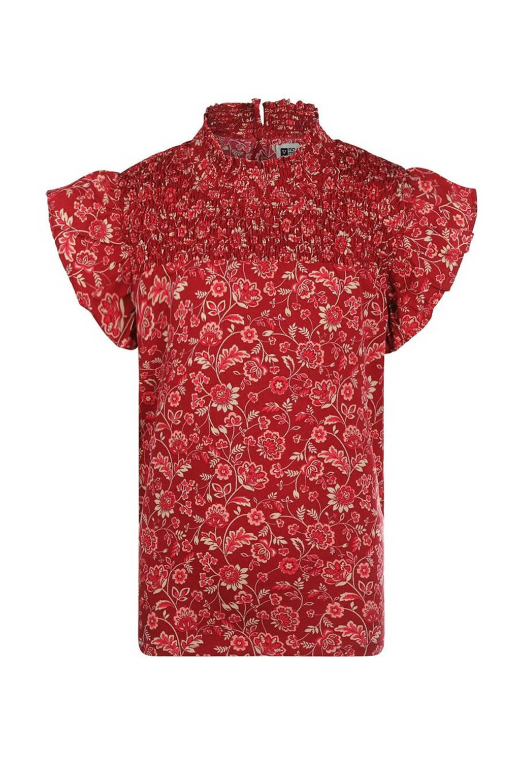 No Way Monday blouse met paisleyprint rood