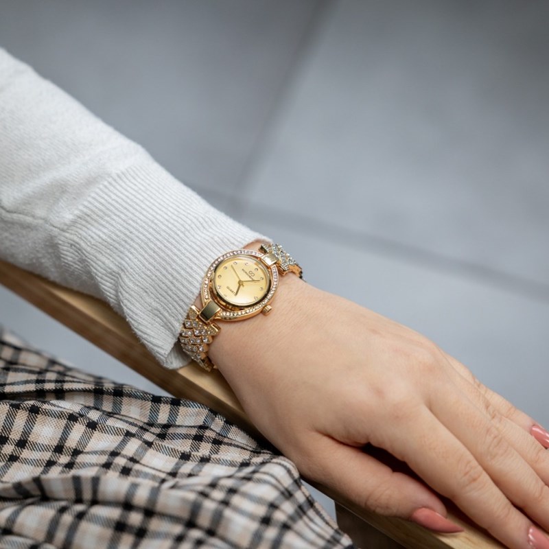 Montre pour Femme en Métal Doré Strass GIORGIO