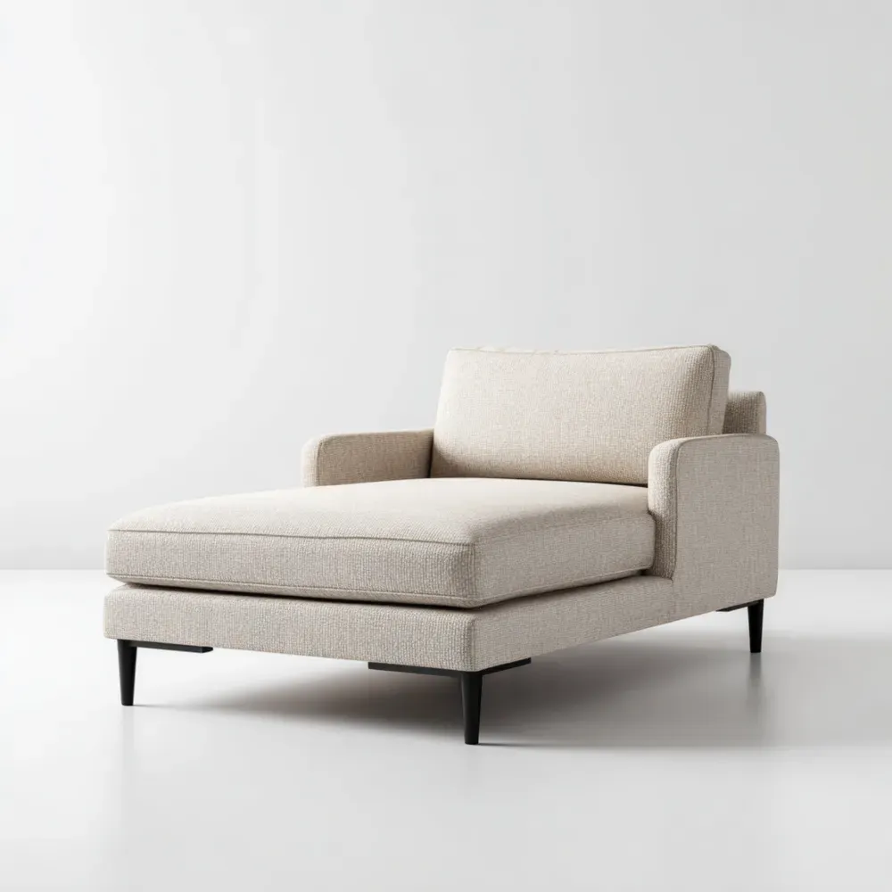 Relaxliege Stoff 160x90x75 cm - Beige - Moderner Stil