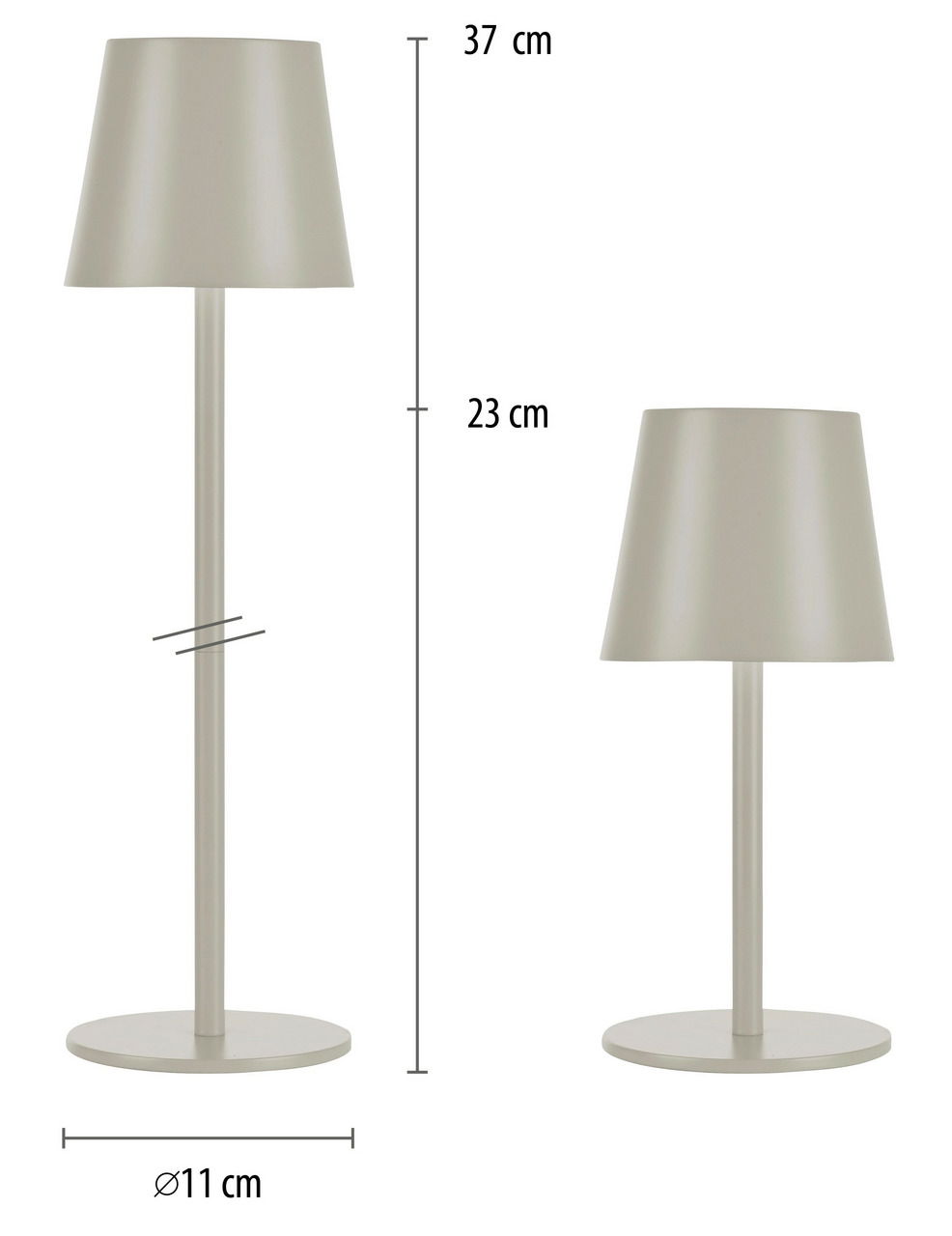 Just Light Akku-Tischleuchte EURIA