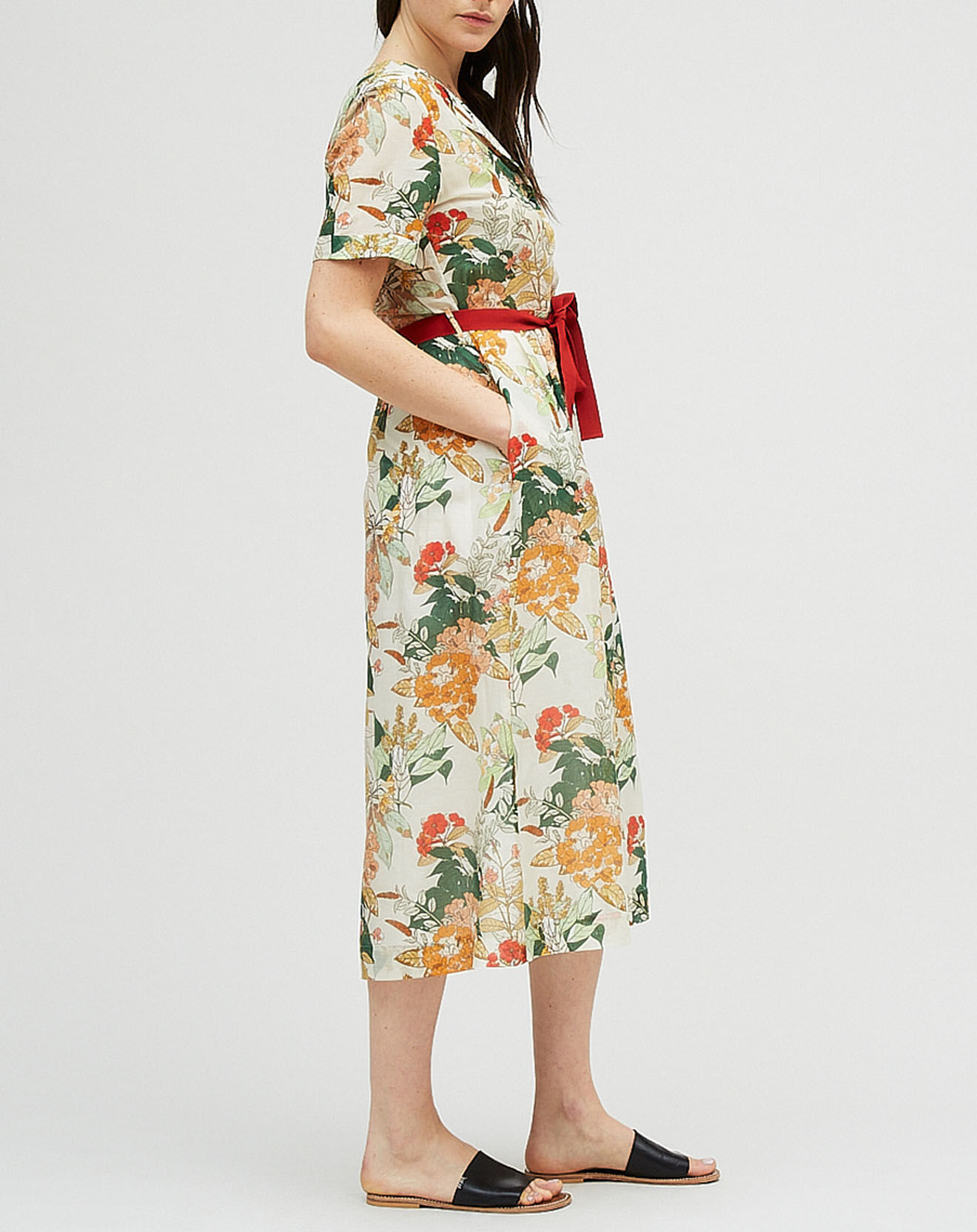 Chloé Stora Robe en Coton & Soie Molunes multicolore