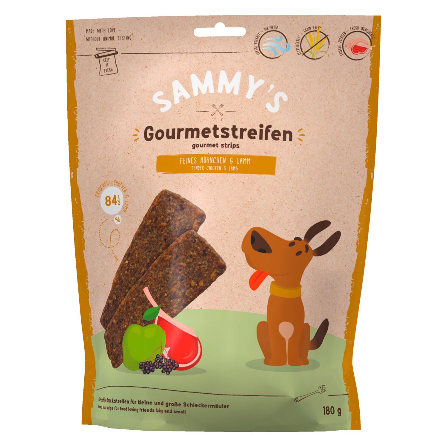 bosch Sammy&039;s Gourmetstreifen - 180 g - Lamm/Huhn