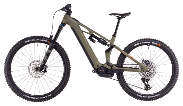 VTT Électrique Tout-Suspendu Cube Stereo Hybrid One77 HPC TM 800 Sram GX Eagle AXS 12V 800 Wh 29''/27.5'' Vert Dusty Olive 2025