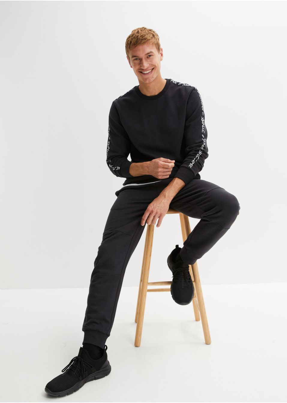 Sweat-shirt avec détails sportifs en coton