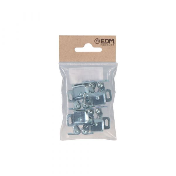 EDM Pack 4 Unid. Fecho Batente Rolamento Borracha 0,8mm Zinco - 85369