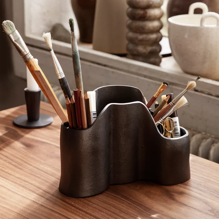 Ferm Living - Yama Stiftebecher, schwarz