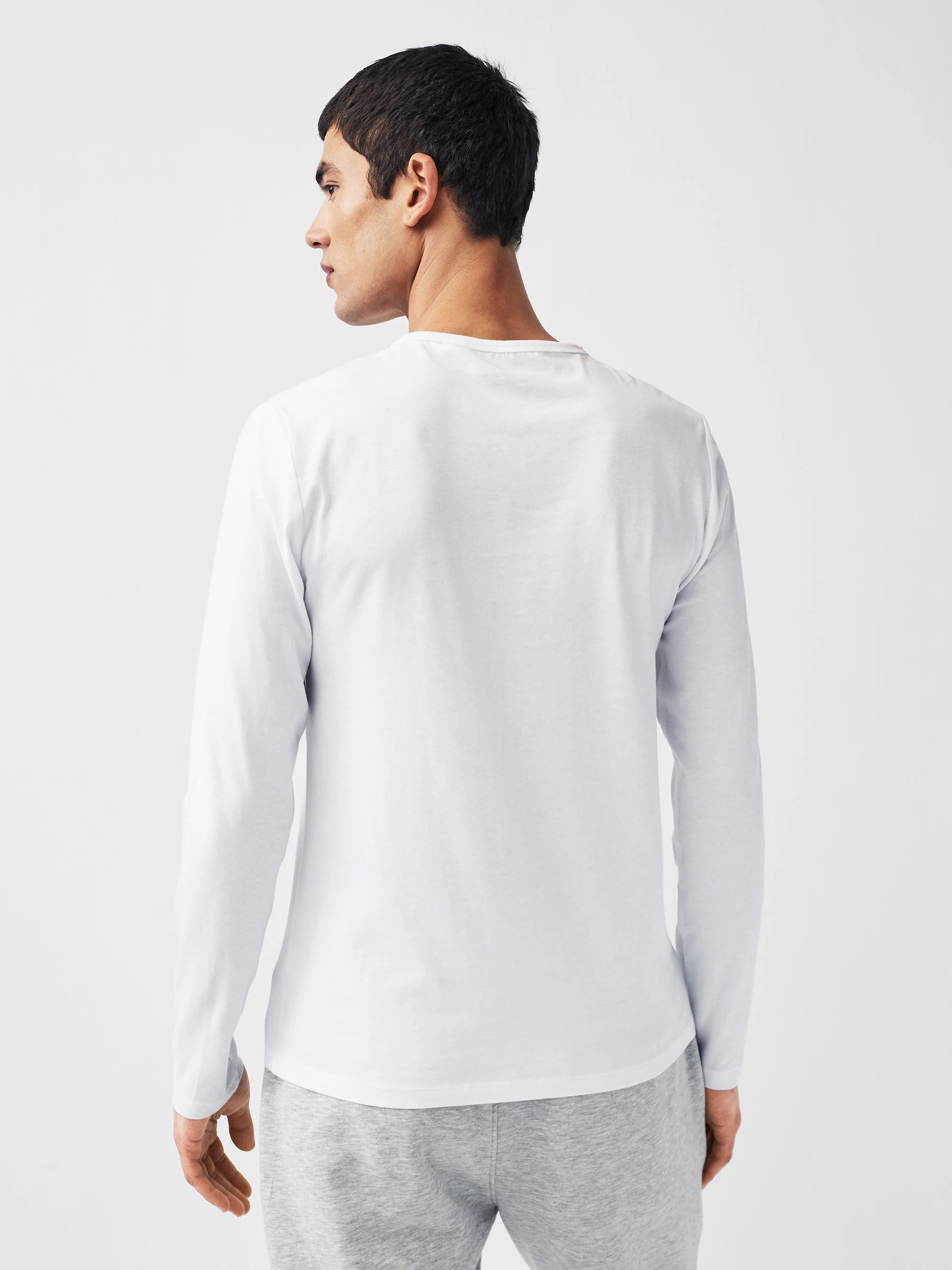 Wit - Set van 5 T-shirts met lange mouwen en laagjes