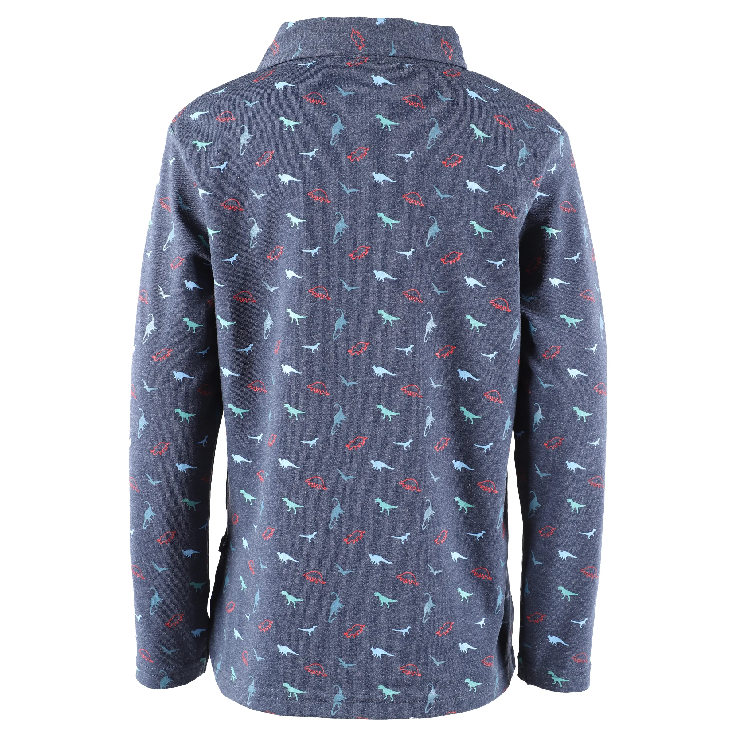 Jungen Poloshirt mit langem Arm und Minimalprint
