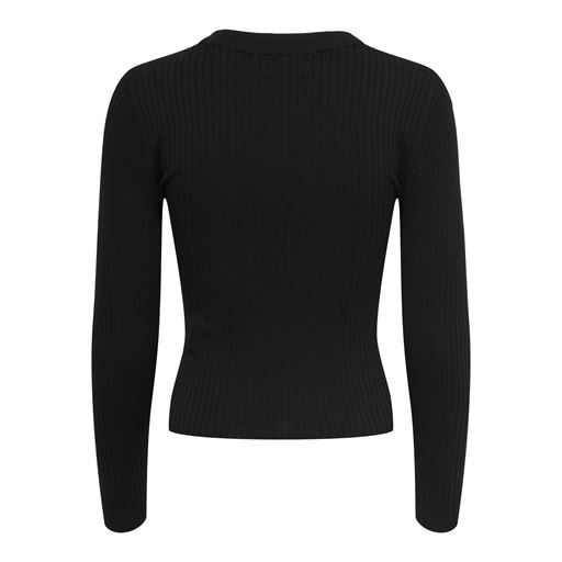 JDY Plum Langærmet Bluse, Sort, S