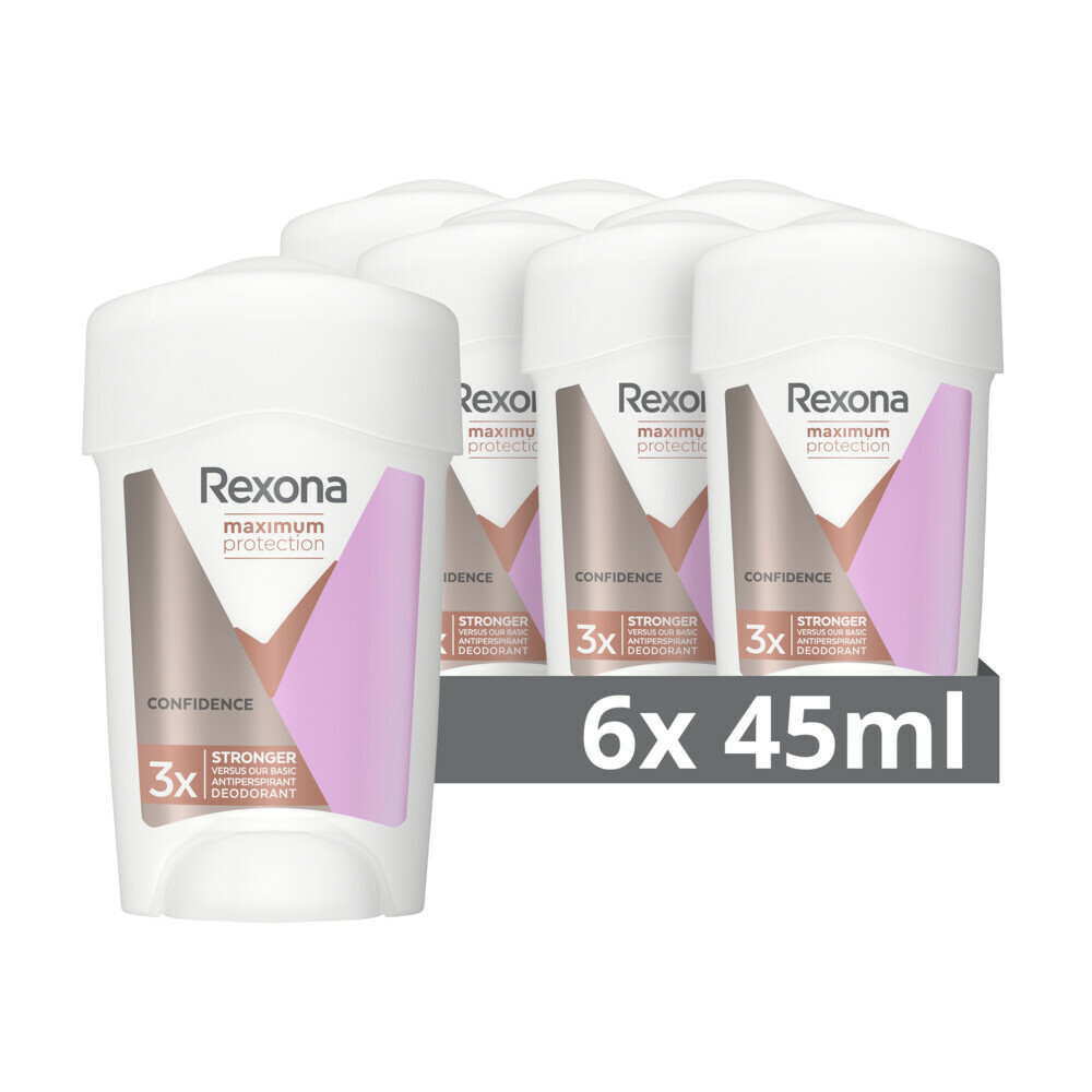 6x Rexona Deodorant Stick Cream Maximum Protection Confidence45 ml
