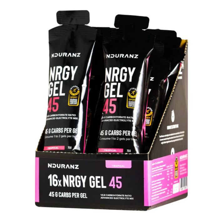Nduranz Unisex Energi-gels Nrgy Unit Gel 45 - Box 16 Hvid