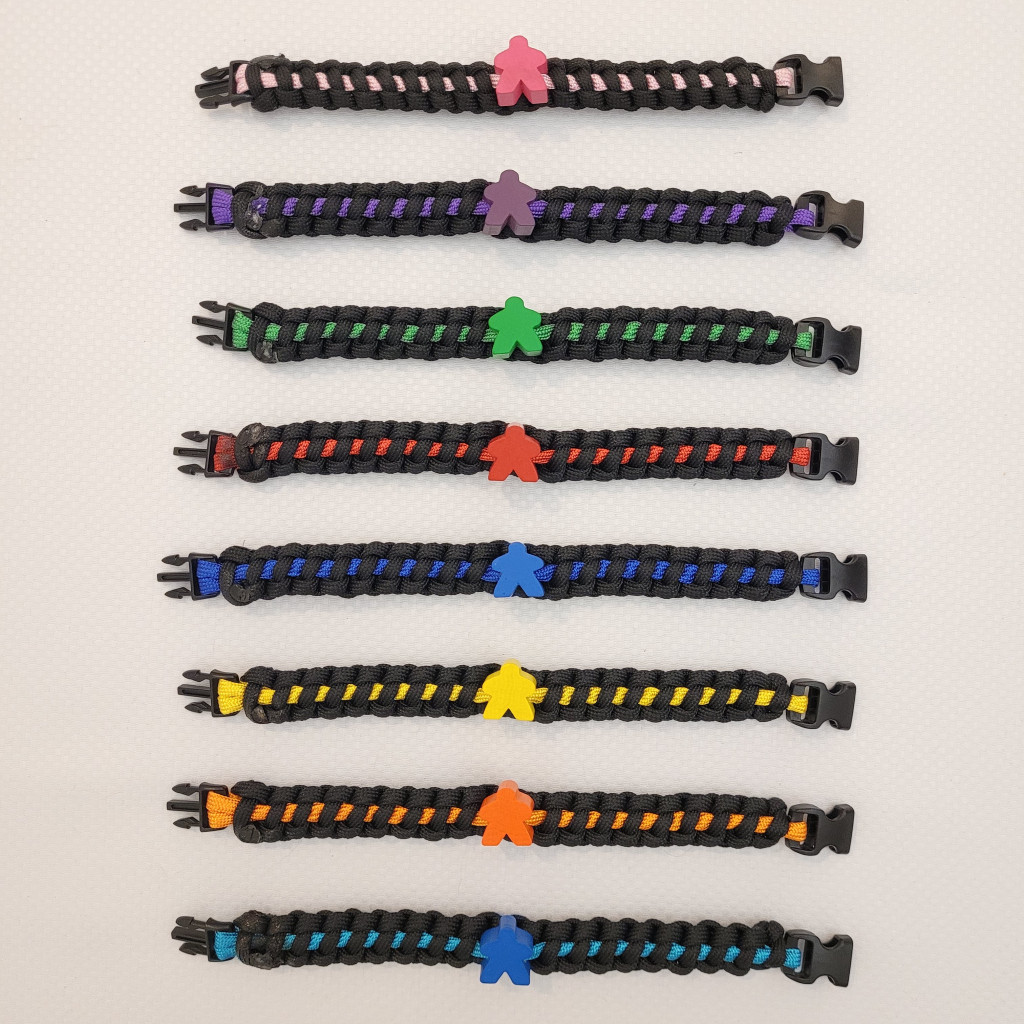 Bracelet meeple paracorde - Violet