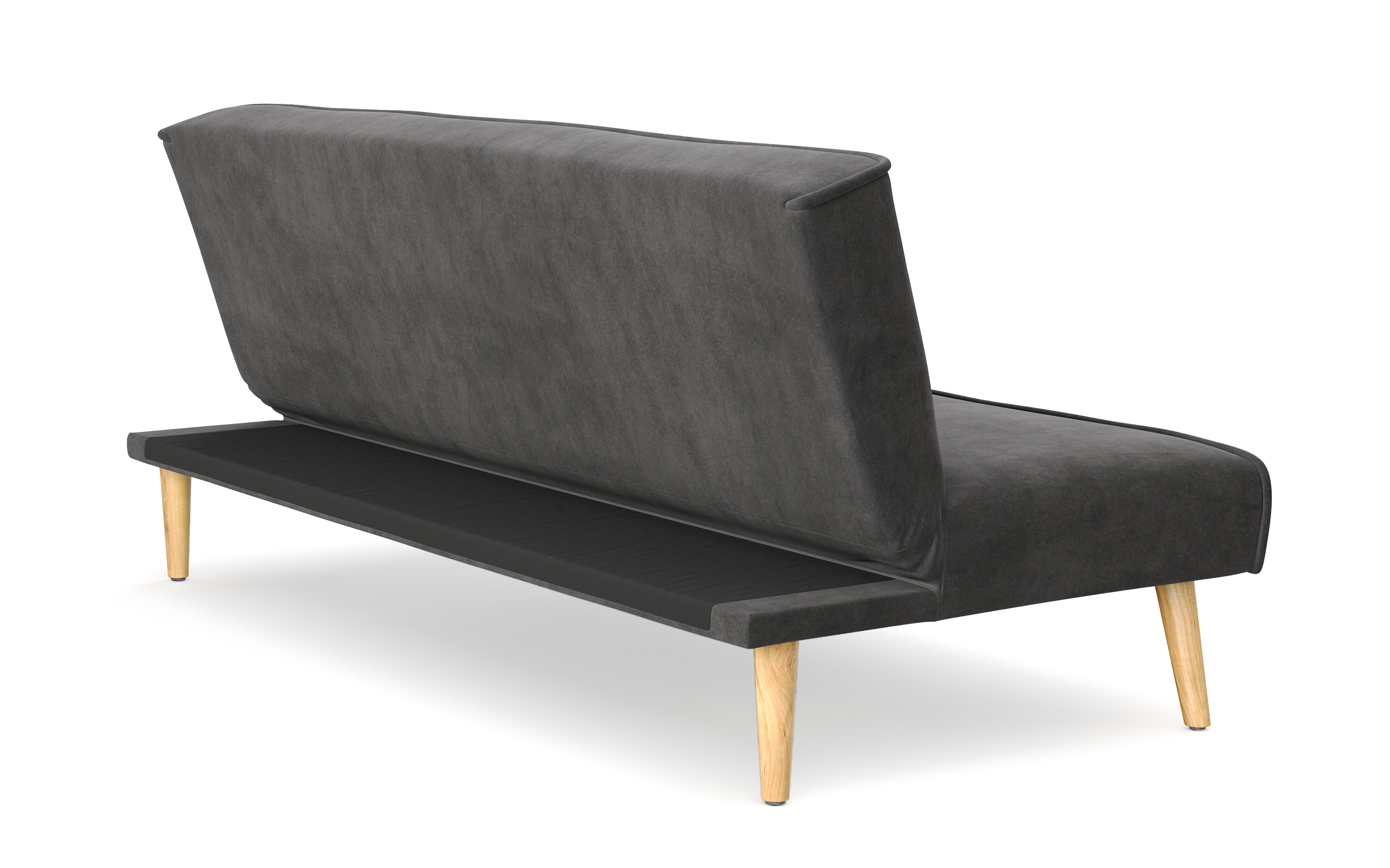 Schlafsofa Samt LEA schwarz