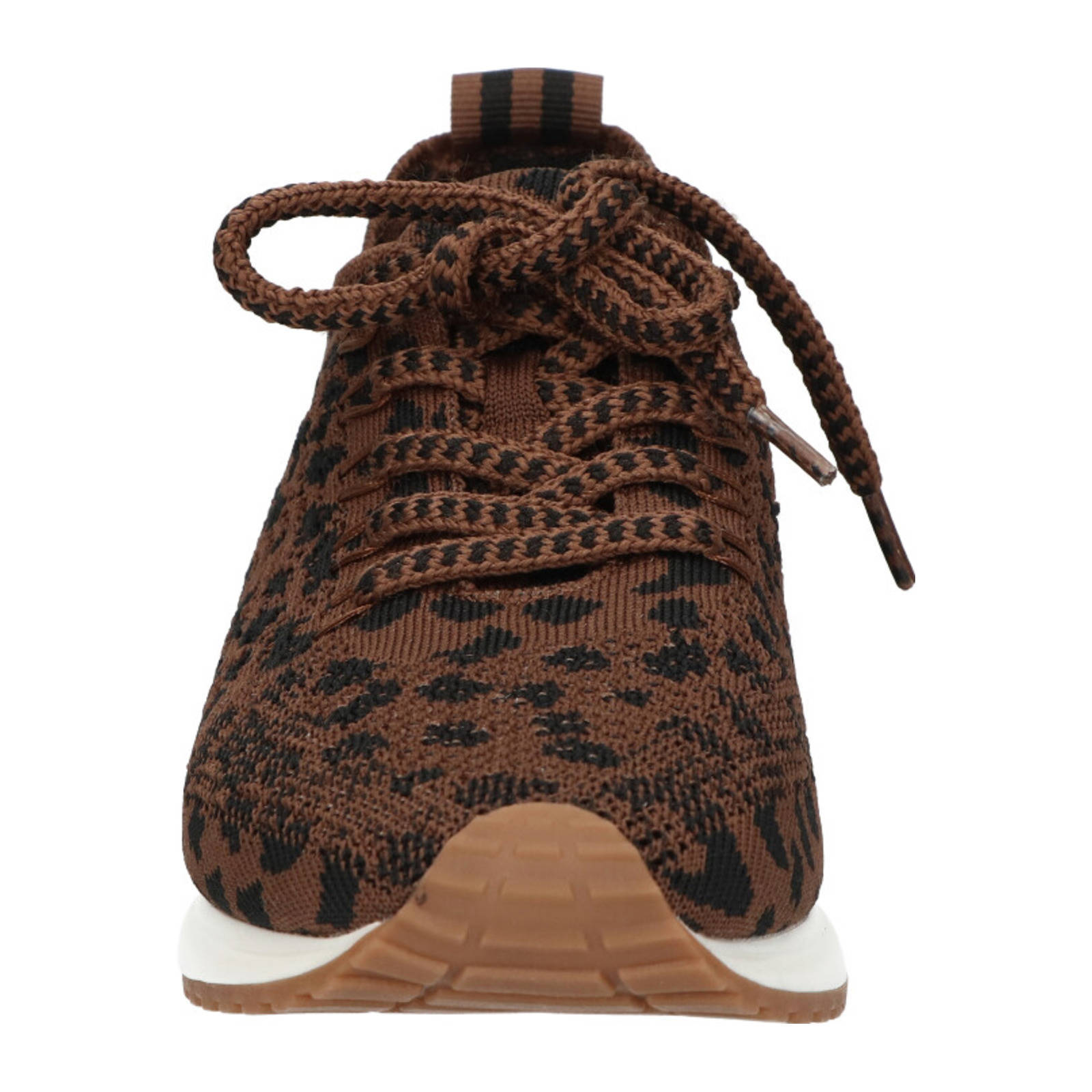 La Strada 1832649  sneakers met panterprint camel/zwart