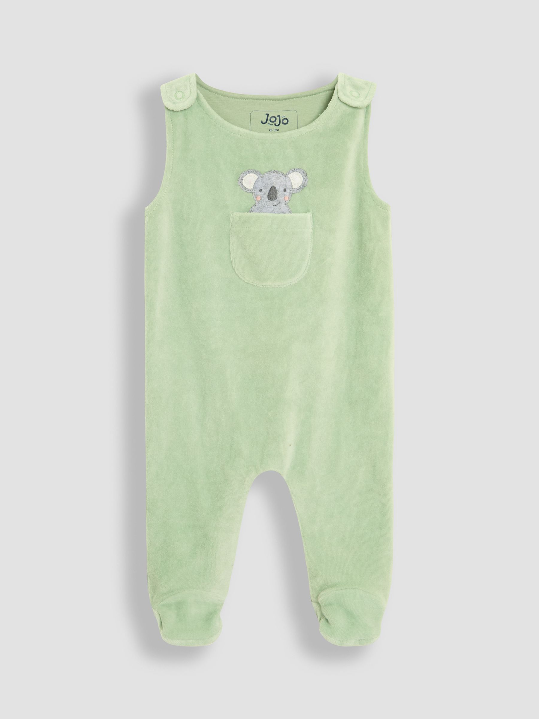 JoJo Maman Bébé Cotton Footed 2-Piece Dungarees Set