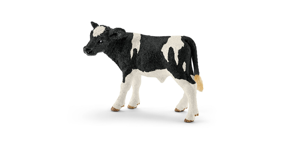 SchleichFarm World - Kalf zwartbont speelfiguur