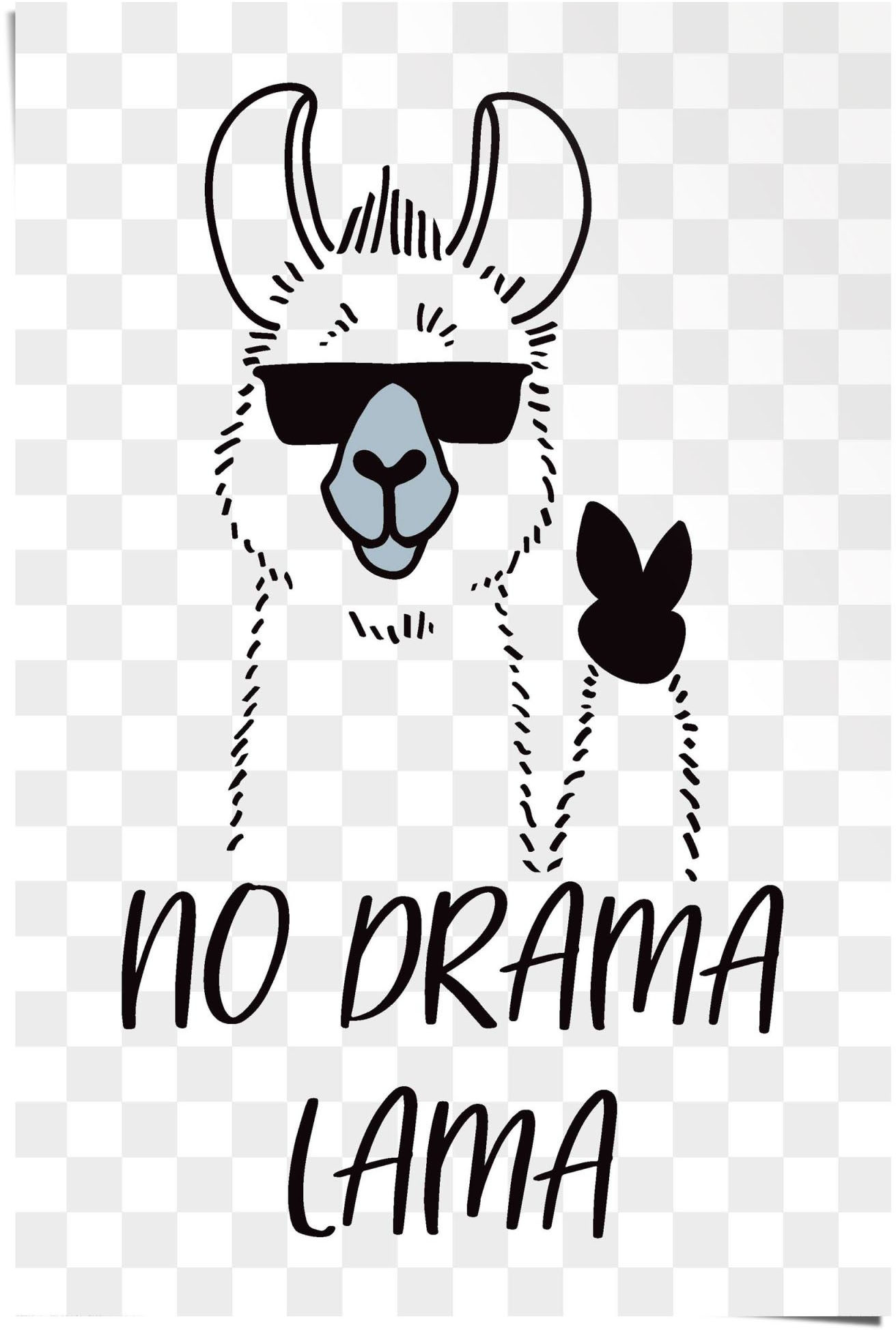 Reinders! Poster »No Drama Lama« 1 Stk. tlg.