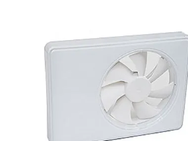 Duka SmartFan TH - PVC, Hvid, Ø100/125 mm, Fugt- og tidsstyring