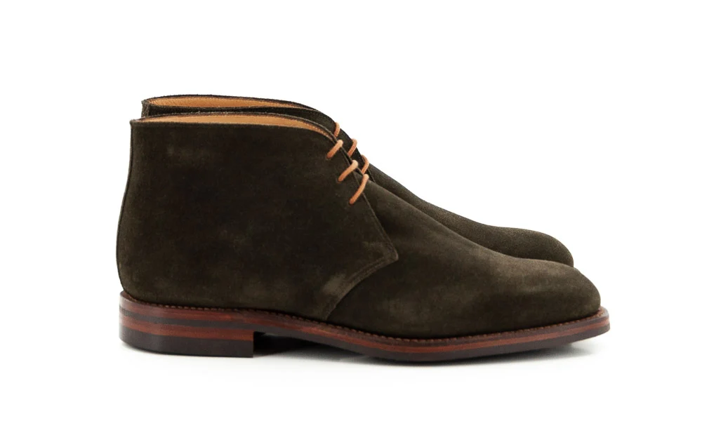 CROCKETT AND JONES - CHILTERN SUEDE R EARTHGREEN