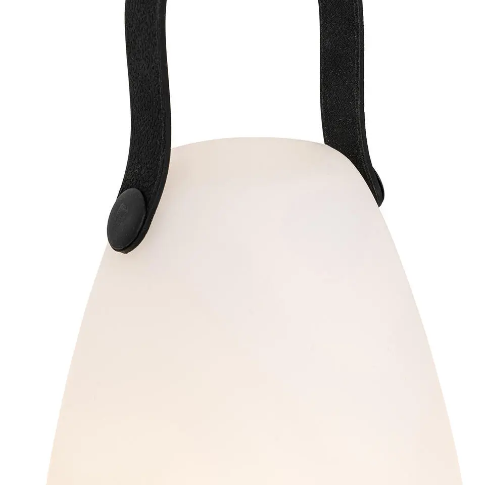 Qazqa tafellampen pion wit geïntegreerde led