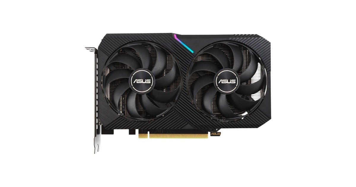 ASUSDUAL GeForce RTX 3060 OC V2 grafische kaart  (LHR, 1x HDMI, 3x DisplayPort)