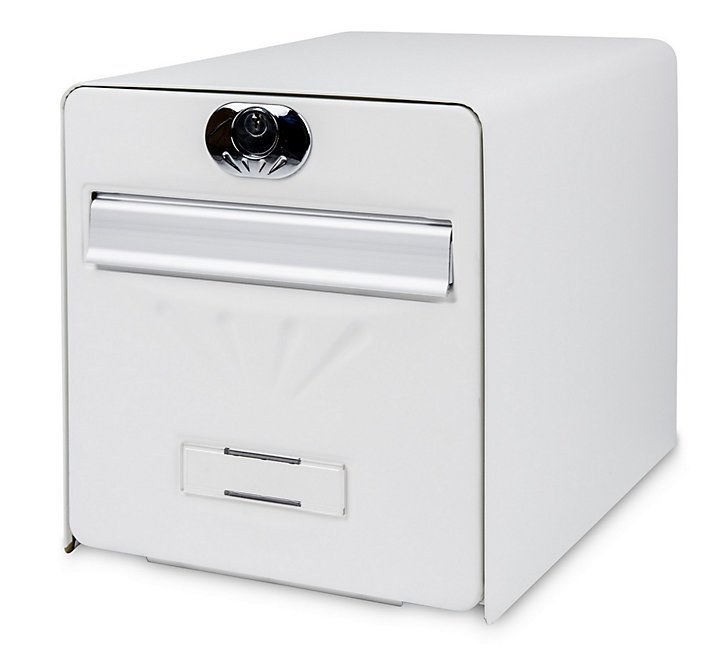 Boîte aux lettres 1 porte Burg Wätcher blanche porte arrière vitrée
