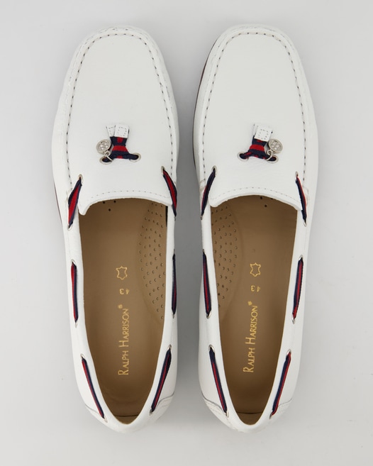 Ralph Harrison Albany Slipper in Weiß