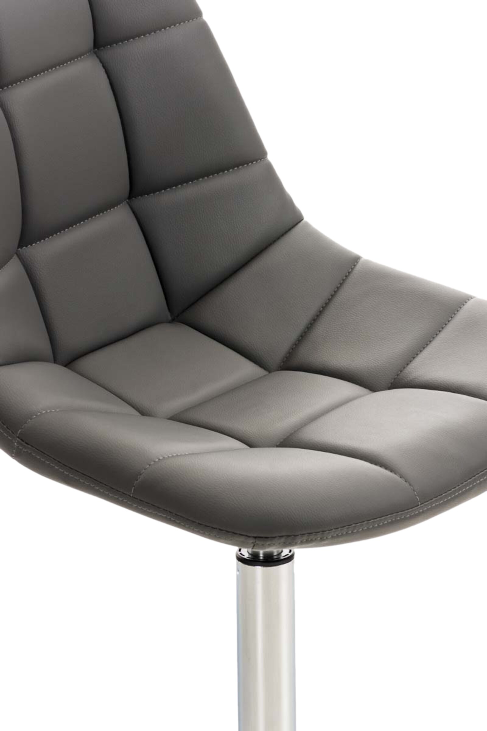 CLP 2er Set Stühle Emil Kunstleder I Mit Gestepptem Sitz I Drehstühle Mit Trompetenfüße In Chromoptik