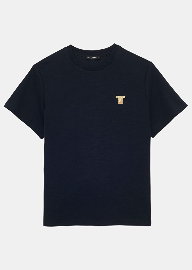 T-shirt Tararidebleu nuit en jersey
