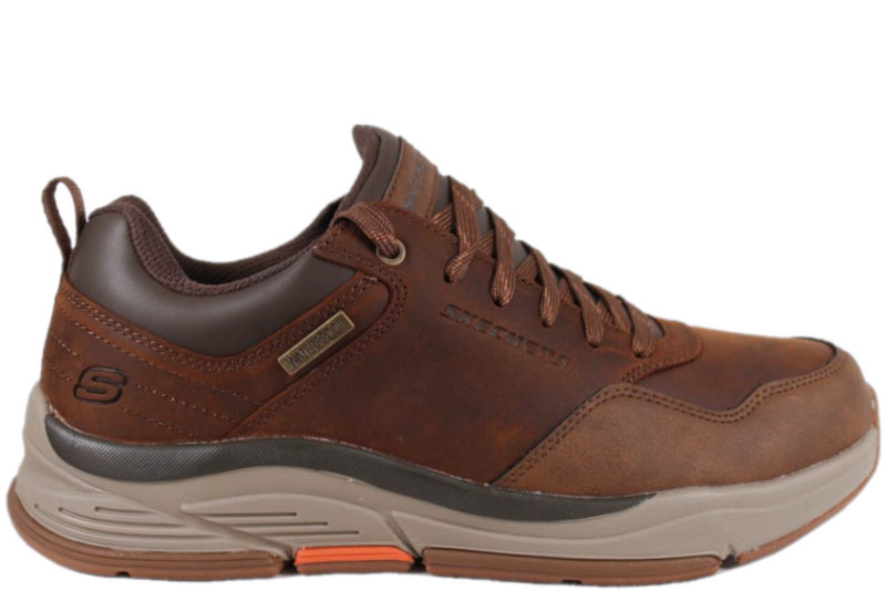 SKECHERS BENAGO-HOMBR BRUN SNØRESKO