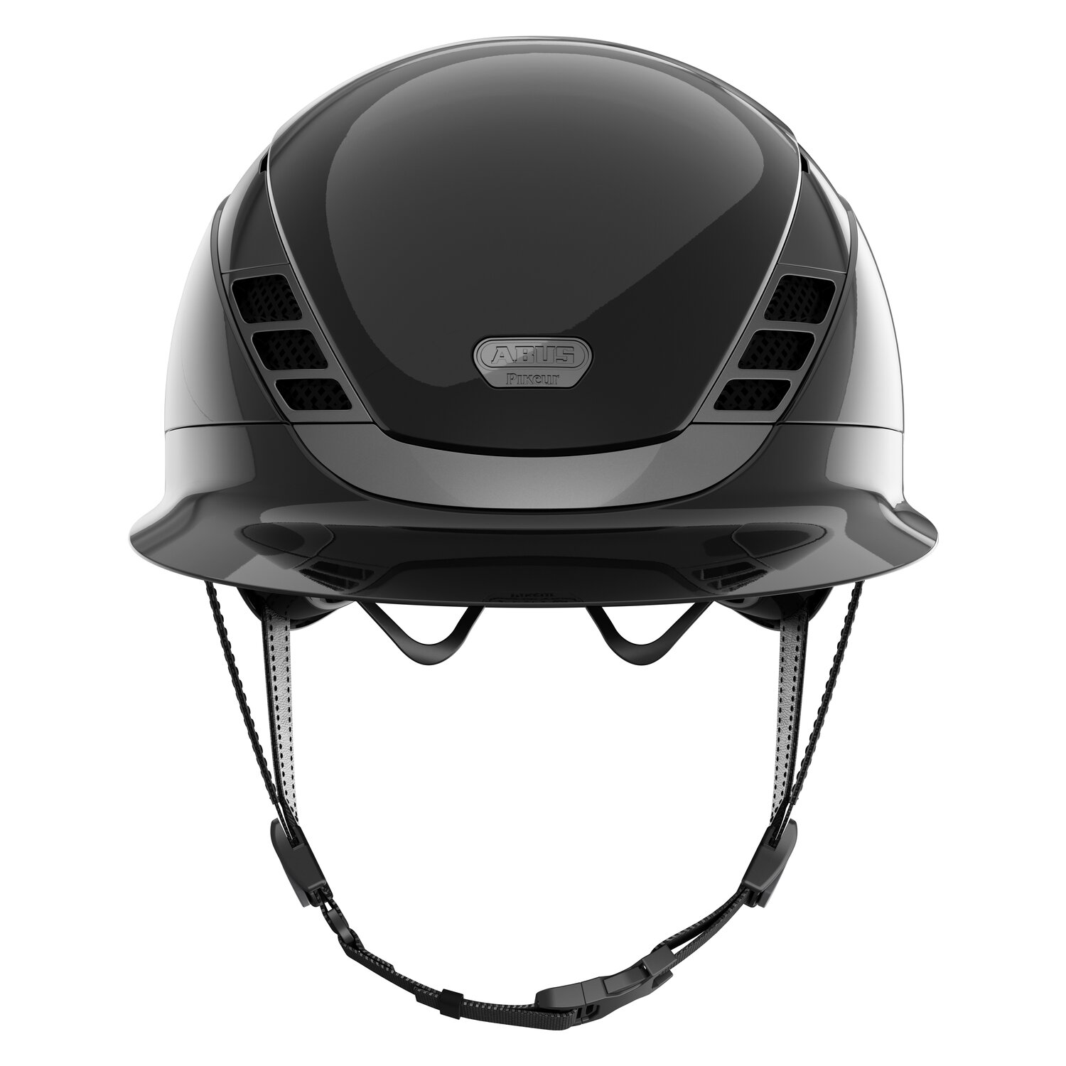 ABUS PIKEUR Reithelm AirLuxe Chrome Lady Vizor  - shiny black