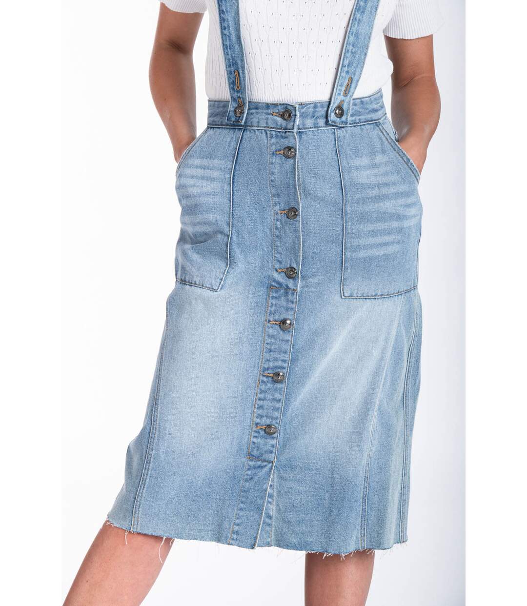 Jupe à bretelles FARIEL DENIM