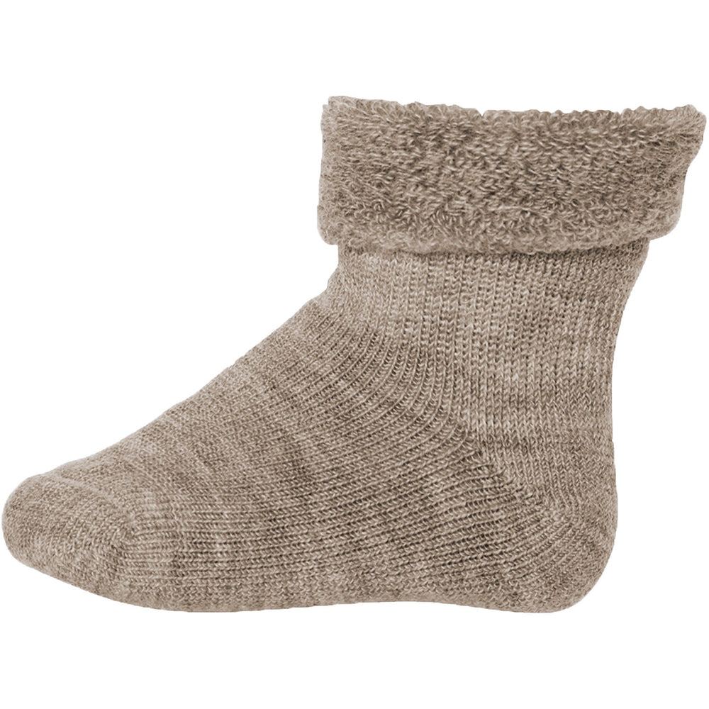 Køb Mp Danmark 722 Light Brown Melange 489 Uld Baby Strømper