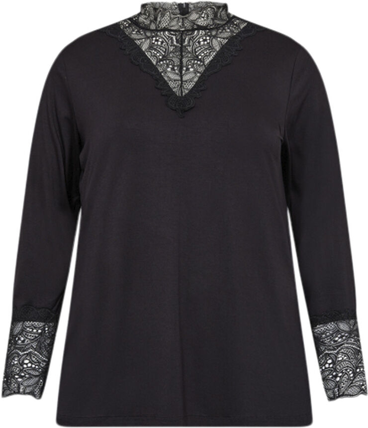 Wasabiconcept Curvy WA-STELLA 8 Bluse Sort 9999 black