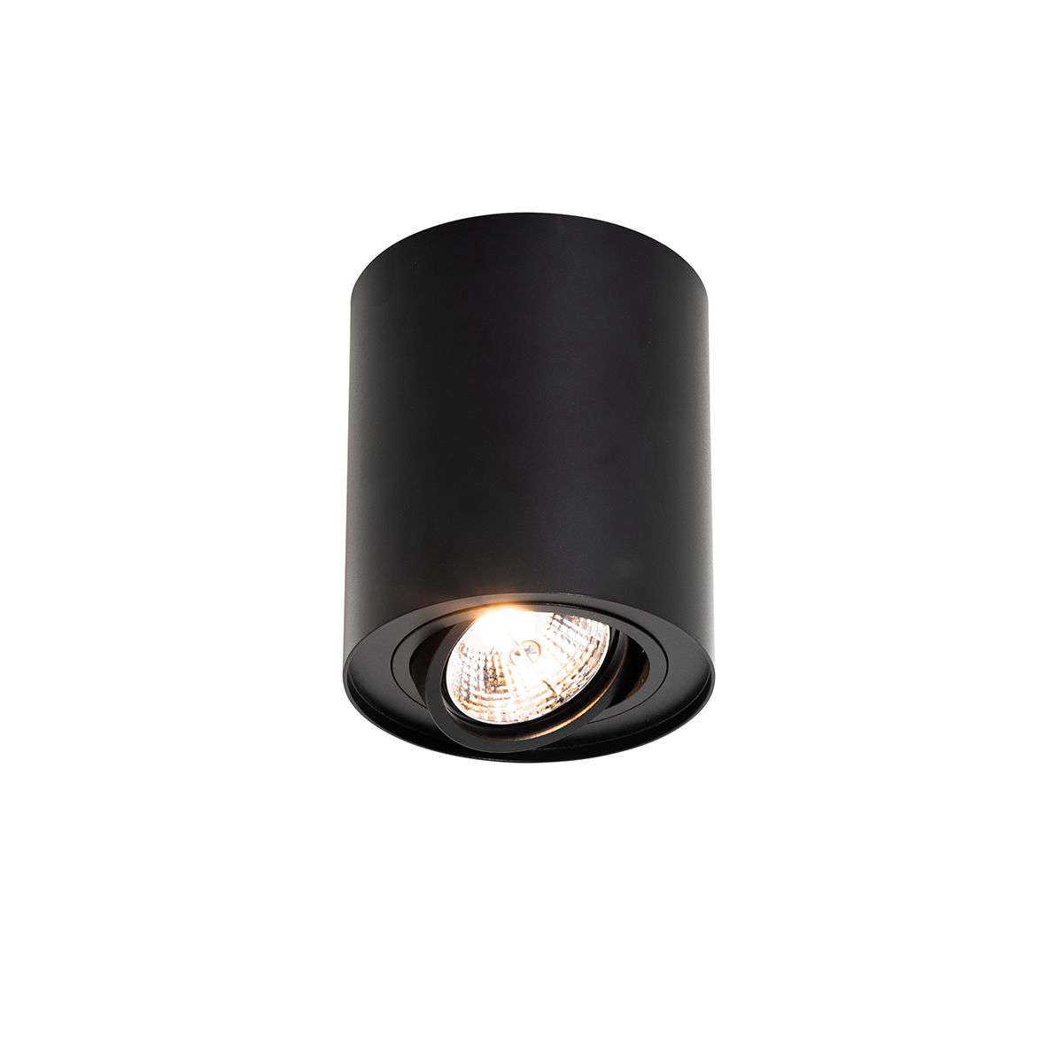 Moderne plafondspot zwart draai- en kantelbaar AR70 - Rondoo Up