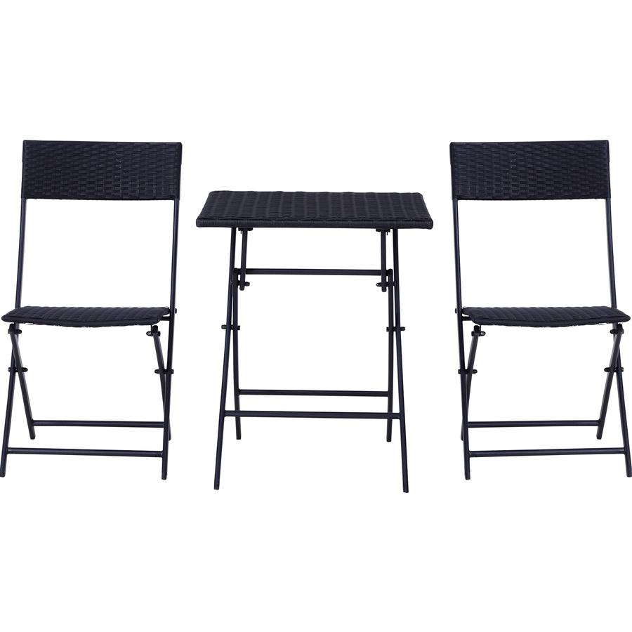 Outsunny Gartenmöbel als 3-teiliges Set schwarz