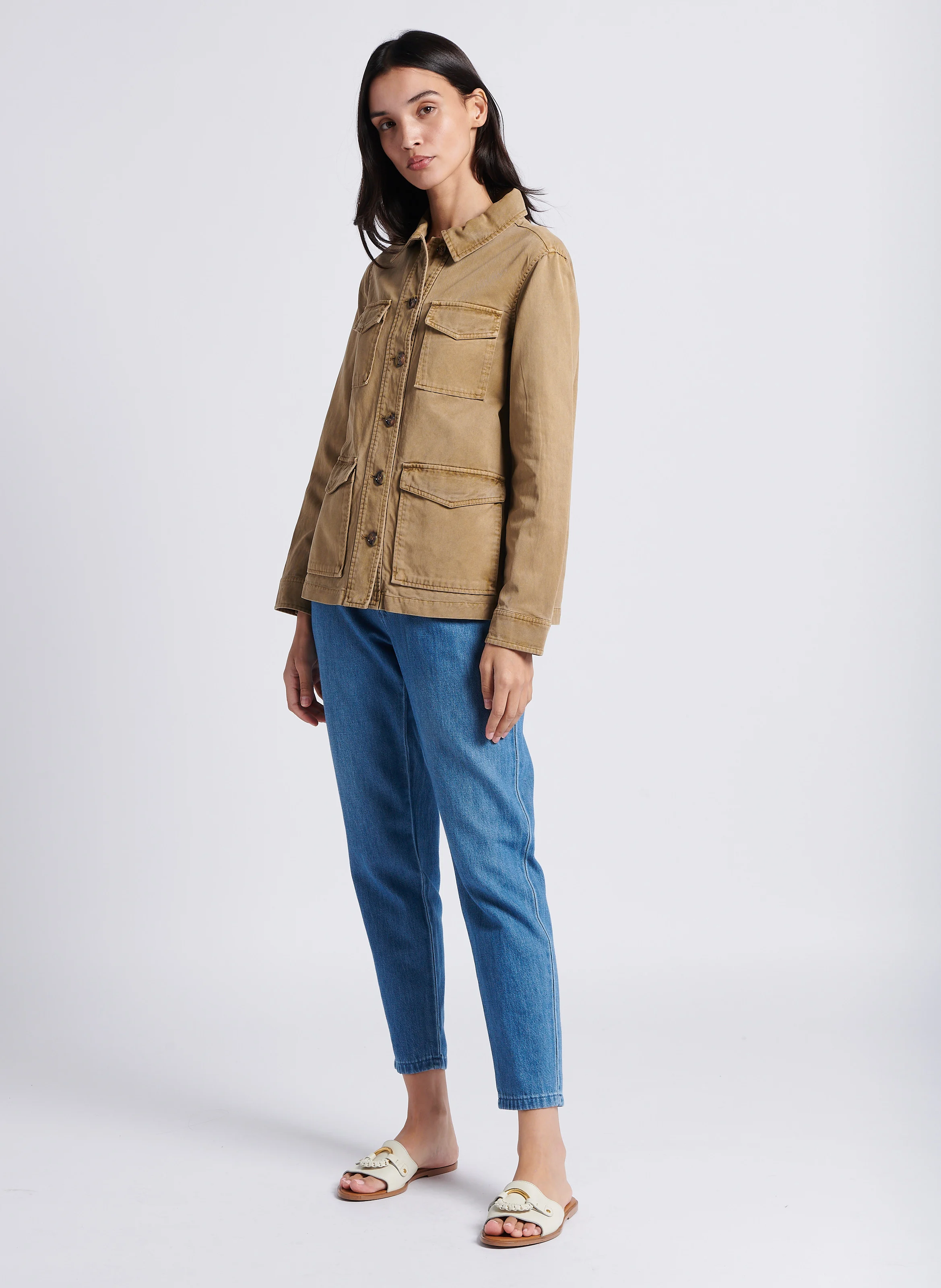 SABIL - Jean droit en coton | Bleu