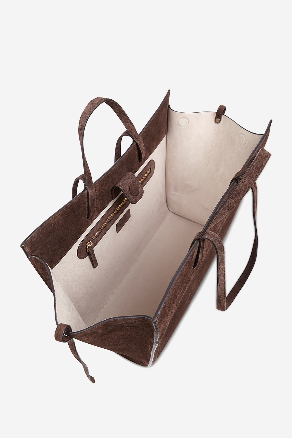 Shopping suede shoulder bag